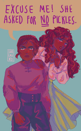 Vasilissa and Sujitha -- Art by Suola (suolasin on twitter)