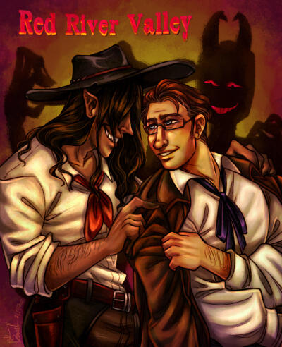 Red River Valley (pulp! cover) - Art by poobit on Tumblr